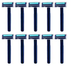 Kit 10 Barbeador Descartáveis 3 Lâminas Marca Prestobarba Fita Lubrificante Remoção de Pelos