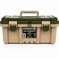 Caixa de Ferramentas Reforçada Tática Maleta Organizadora para Ferramentas e Pesca Verde Militar