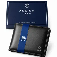 Carteira Masculina Couro Premium Aurium De Luxo Elegante - ACOMPANHA CAIXA