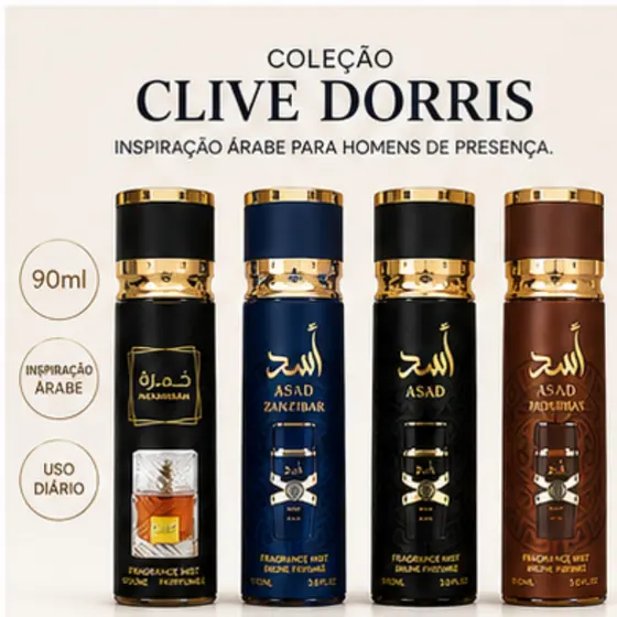 Body Splash 90ml Masculino | Inspiração em Perfumes Árabes | Clive Dorris