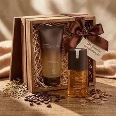 Natura Essencial Masculino: Deo Corporal 100ml + Shower Gel 100g com Sacola de Presente