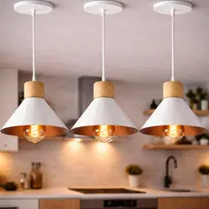 Kit 3 Lustre  Pendente de teto Luminária Moderna para Sala Cozinha Moderna Alumínio Não Enferruja Casa Apartamento