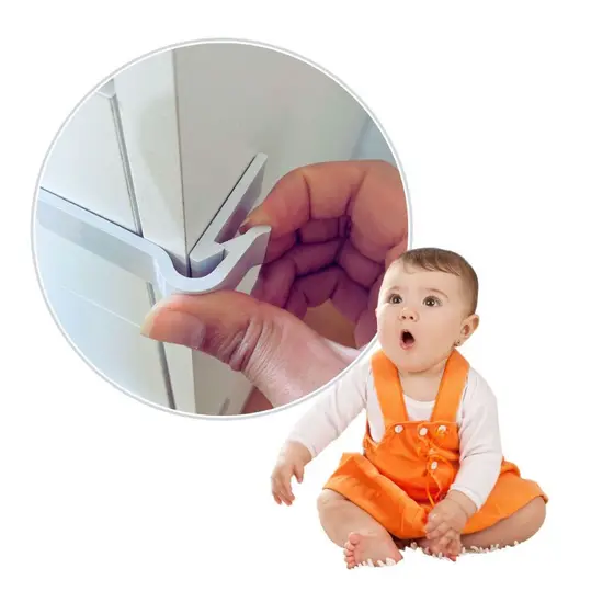 Kit Trava de Gaveta Cômoda escrivaninha Segurança Protetor Proteção Infantil Bebe