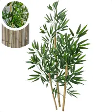 Bambu Artificial 1 Metro  Folhas de Silicone Sem Vaso Decoração