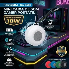 Caixa de Som Bluetooth Sem Fio 10W Portátil Resistente à Água
