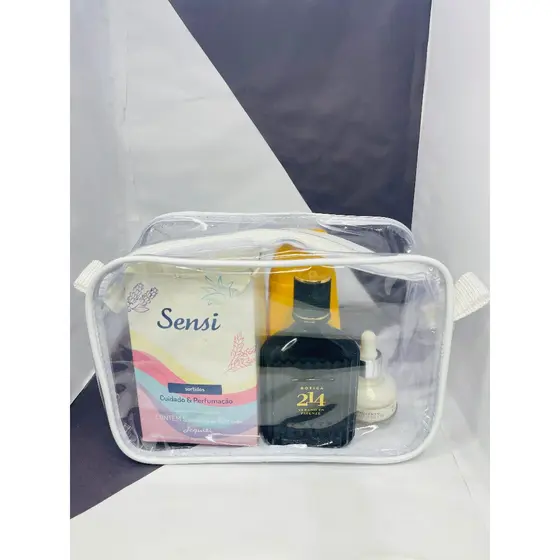 Necessaire inteira transparente e BRANCO 23X15 Necessaire para viagem, Necessaire para Maquiagem