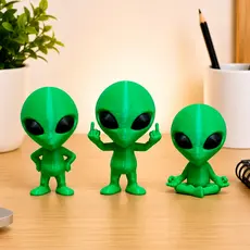 Kit Alien Bonecos colecionáveis Decoração ET Alienígena Extraterrestre Espaço Geek