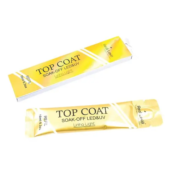 Refil Top Coat para Unhas - Real Love - Sachê 10 ML