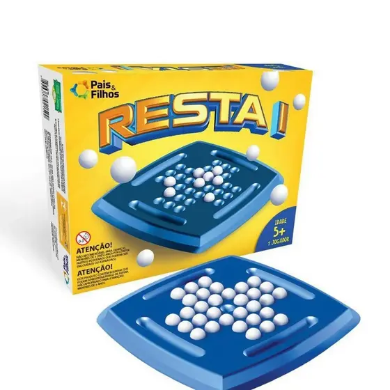Jogo Resta 1 C/33 Peças Bolinhas Diversão Garantida