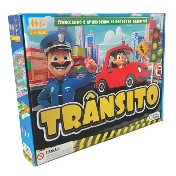 Jogo de Tabuleiro Trânsito Um Passeio Divertido Para Aprender as Regras do Transito