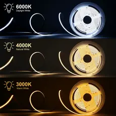 Fita LED Branco Frio Neutro Quente 127V 5m ou 10m Alta Luminosidade 120 LEDS/m IP20 Com Fonte