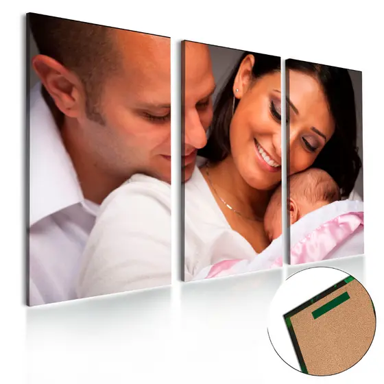 Quadro Mosaico Personalizado Envie Sua Foto - 3 Placas tendencia quarto sala hall