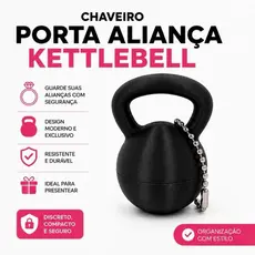 Chaveiro Porta Aliança Kettlebell Crossfit Academia Personalizado 3D