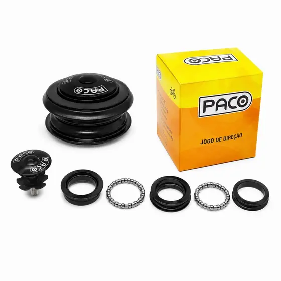 Caixa de Direção Bike Paco  Semi Integrada Mega Over Preto