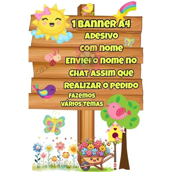 Poster Personalizado , Painel Plaquinha Decorativa , Minis Banners A4 Em Papel Adesivo Fotográfico Sem Recortar.