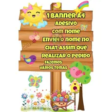 Poster Personalizado , Painel Plaquinha Decorativa , Minis Banners A4 Em Papel Adesivo Fotográfico Sem Recortar.