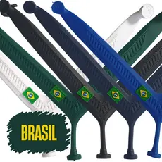 Cabresto Tira Correia Alça para Chinelo Modelo Asa Delta Aplique Bandeira do Brasil - 1 Par de Tiras
