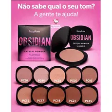 Pó Compacto Ruby Rose Obsidian Crystal Powder