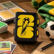 Caixinha Porta Figurinhas Copa 2026 Estojo Organizador de Cards Figurinhas Futebol