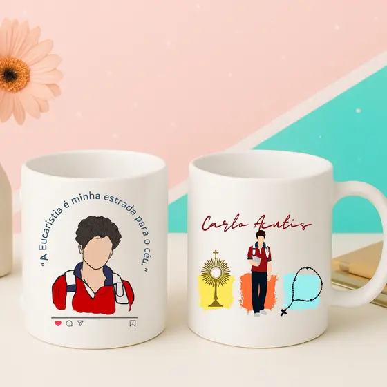 Caneca Carlo Acutis - São Carlo Acutis eucaristia