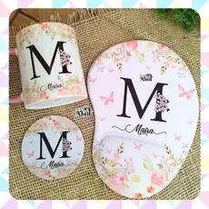Caneca com mousepad - Kit Home office personalizado