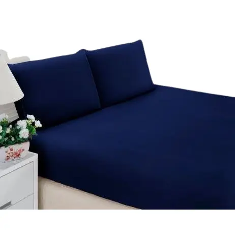Kit Jogo de Lençol Cama Casal Padrão 200 Fios Com Elástico em Toda Volta e Fronha Com Bainha Cama Box