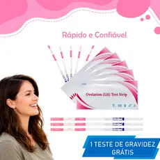 Teste de Ovulação LH Detecta Fertilidade + 1 Teste de Gravidez Grátis