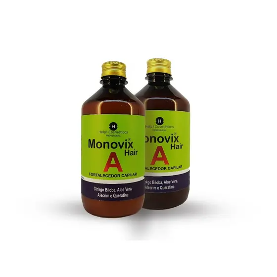 Kit Monovix Hair A0 Shampoo + Máscara 2 itens - 500ml Crescimento Força Capilar Original Help Cosméticos