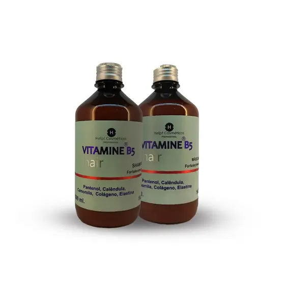 Kit Shampoo + Máscara Vitamine B5 Phantenol (2 itens) - 500ml Original Help Cosméticos Autorizado pela Anvisa