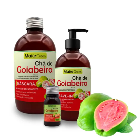 Máscara Tônico e Leave in Tratamento Crescimento e Antiqueda Queda Chá de Goiabeira - 250ml