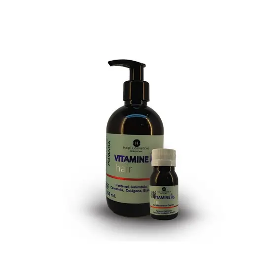 Kit Vitamine B5 Phantenol Leave In + Ampola (2 itens) Força Brilho Tratamento Tônico Original Help Cosméticos Autorizado pela Anvisa