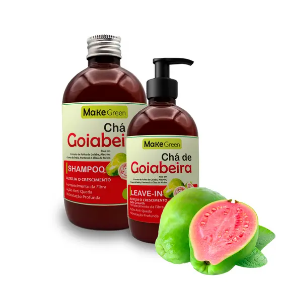 Shampoo e Leave in Tratamento Crescimento e Antiqueda Queda Chá de Goiabeira - 500ml