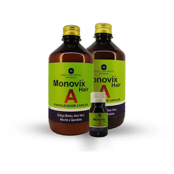 Kit Monovix Hair A 3 itens) Shampoo + Máscara + Ampola  Crescimento Acelerado Original Help Cosméticos Autorizado Anvisa