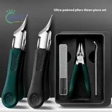 Moda Hoje Super Inclinado Cortador De Unhas Apontado Anti-Respingo Grosso Alicate Tesoura Ferramentas De Cuidados Com As