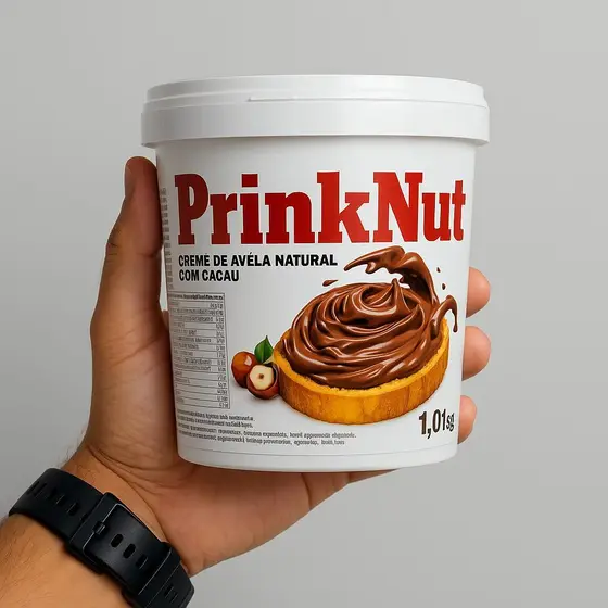 Prink Nut Creme de Avelã 1 Kg Com Cacau Chocolate Ideal Para Paes e Confeitaria