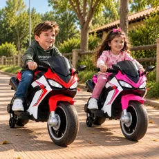 Moto Elétrica Bang Toys Infantil Aura G2 com Rodinhas Rosa 12V
