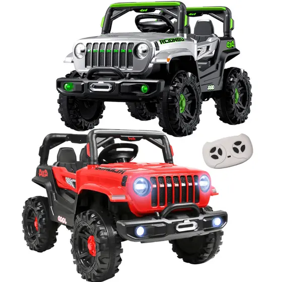 Carro Eletrico Zippy Toys Jeep Wrangler Rubicon 12V CR Cinza