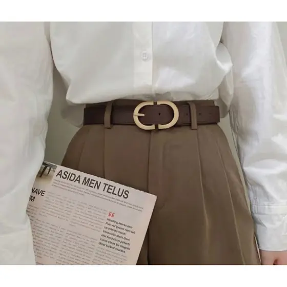 Cinto Fino Feminino Moda Blogueira Fivela Invertida Drica
