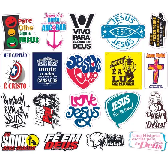 19 adesivos biblicos gospel evangelico para carro moto etc