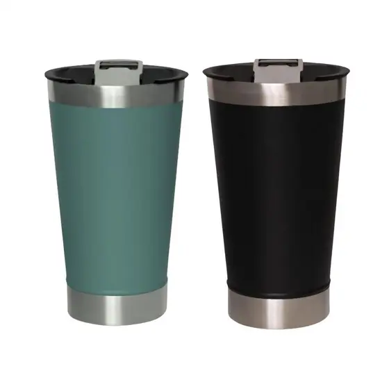 Copo Térmico com Tampa e Abridor em Aço Inox 500ml Mimo Style
