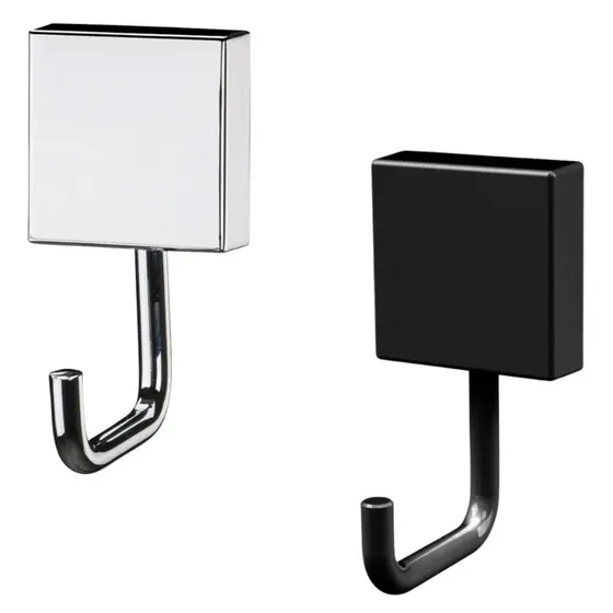 Gancho Multiuso Organizador Porta Toalha Ou Cabide Cromado e Preto
