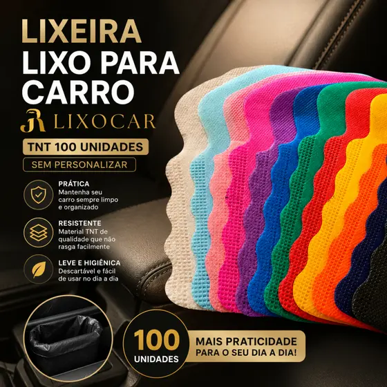 Lixeira Lixo Para Carro Lixocar Tnt 100 Unidades Sem Personalizar