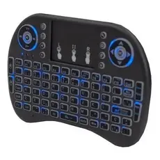 Controle Mini Teclado Keyboard Tv Sem Fio Wireless Luz Led