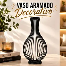 Vaso Decorativo Aramado Moderno Para Sala Aparador Centro De Mesa Festa Decoração Luxo