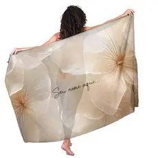 Canga Saida de Praia com nome personalizado 90x140cm