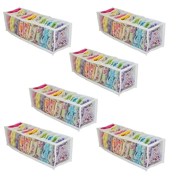 6 Colmeia organizadora calcinha e baby 10x12x35cm - Organizalux