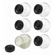 Kit Porta Tempero e Condimento de Vidro Jogo 6 Peças 180ml