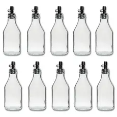 10 Garrafas Pote Frascos Vidro 200ml Bico Dosador Pimenta Azeite Vinagre Shoyo Galheteiro