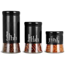 Conjunto de 3 Potes Will Inox e Vidro Porta Mantimentos - Clink