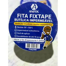 Fita Adesiva de butilica ANFIX 10 x 5 mts Aluminizada reparo vazamentos vedação de juntas e trincas telhados goteiras